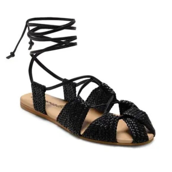 NWOT Free People Sunny Gilly Flats in Black